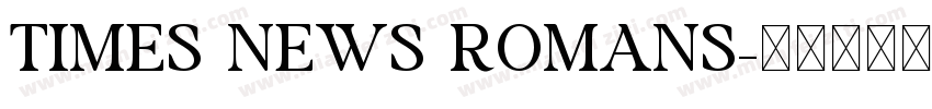 Times News Romans字体转换